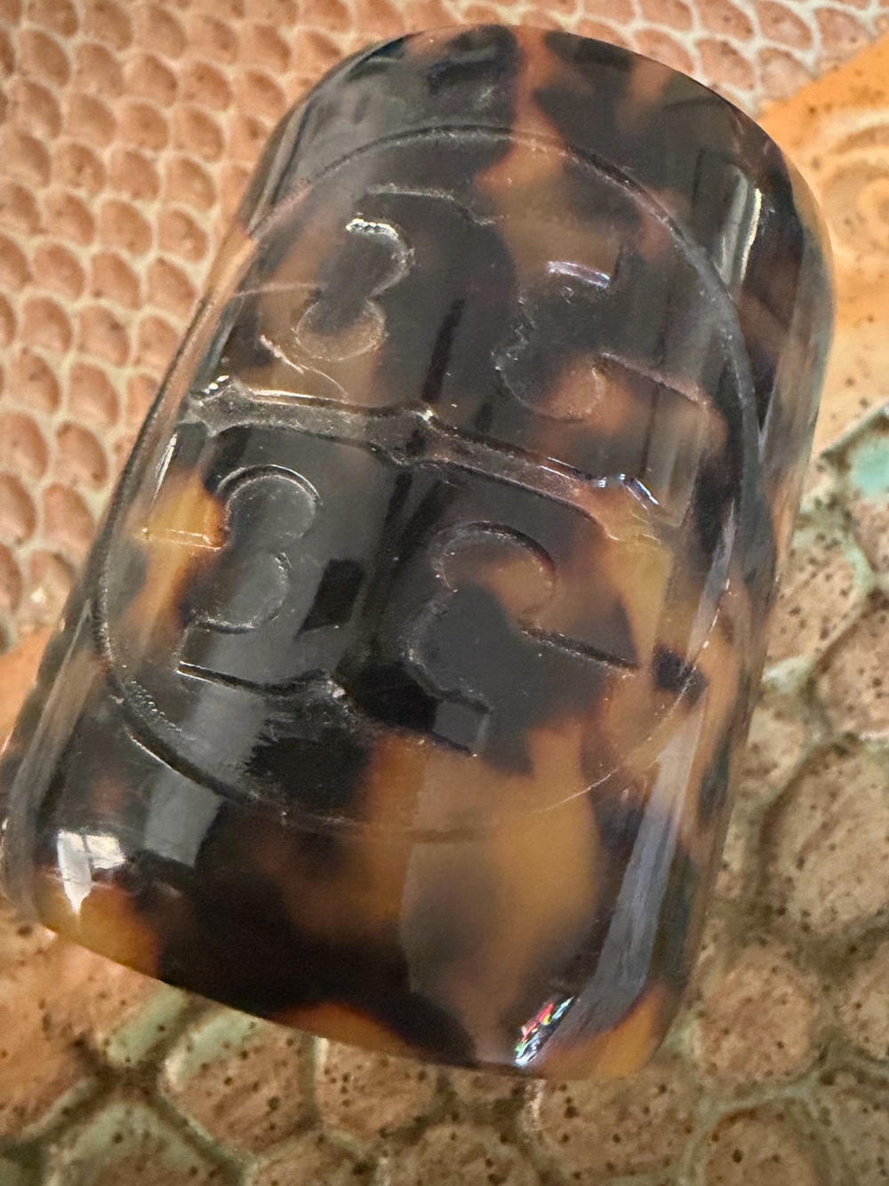 Tory Burch Resin Tortoise Cuff Bracelet